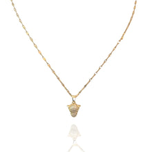 Colar Tigre Cravejado Dourado – Aço Inoxidável