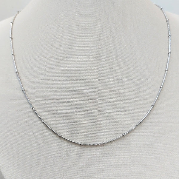 Colar Bolinha prata - Aço Inox