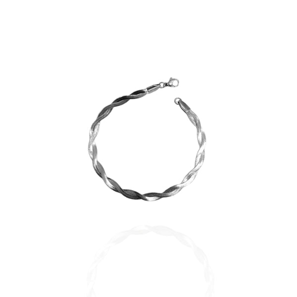 Pulseira trançada- Aço inoxidável