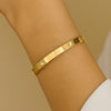Bracelete Clássico Cartier com ponto de luz Dourado - inox