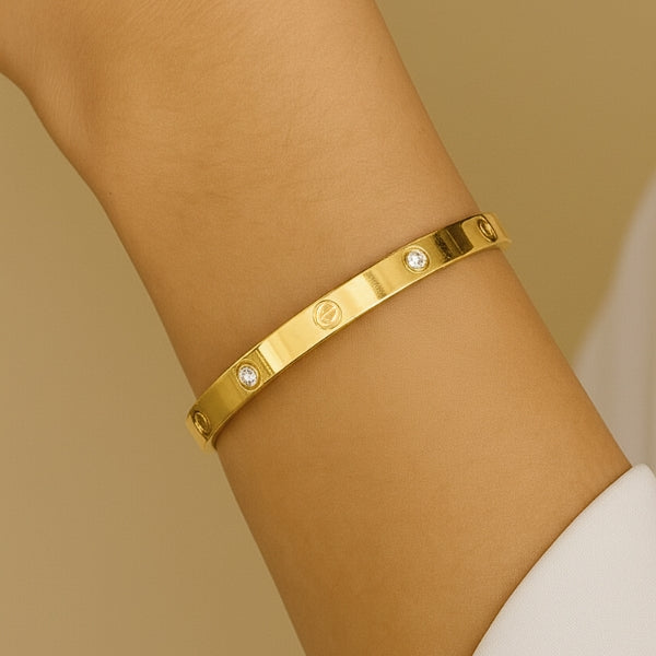 Bracelete Clássico Cartier Dourado