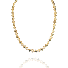 Colar Riviera Trevo Dourado Cravejado