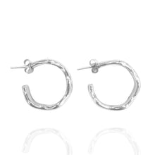 Argola Ondulada Prata - Semijoia