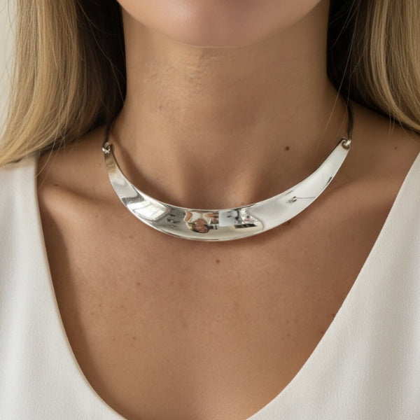 Colar Arco Prata semijoia