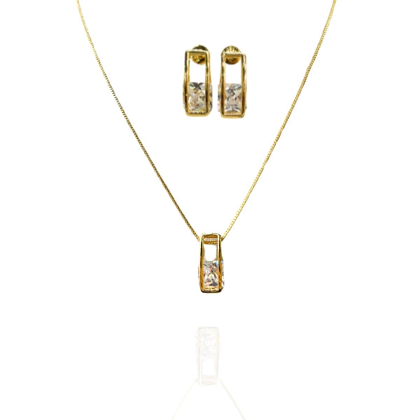 Conjunto Cristal - Semijoia