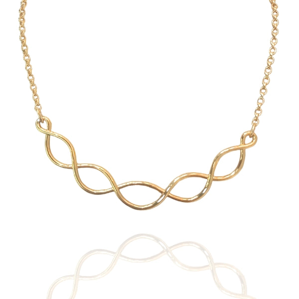 Colar Elos Trançados - Semijoia