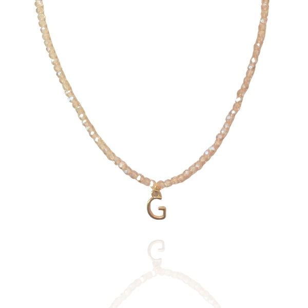 Colares Iniciais com Mini Cristais - Personalizado