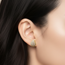 Brinco gota cravejado dourado - Folheado