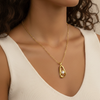 Colar Pingente Pérola Infinita Folheado 18k