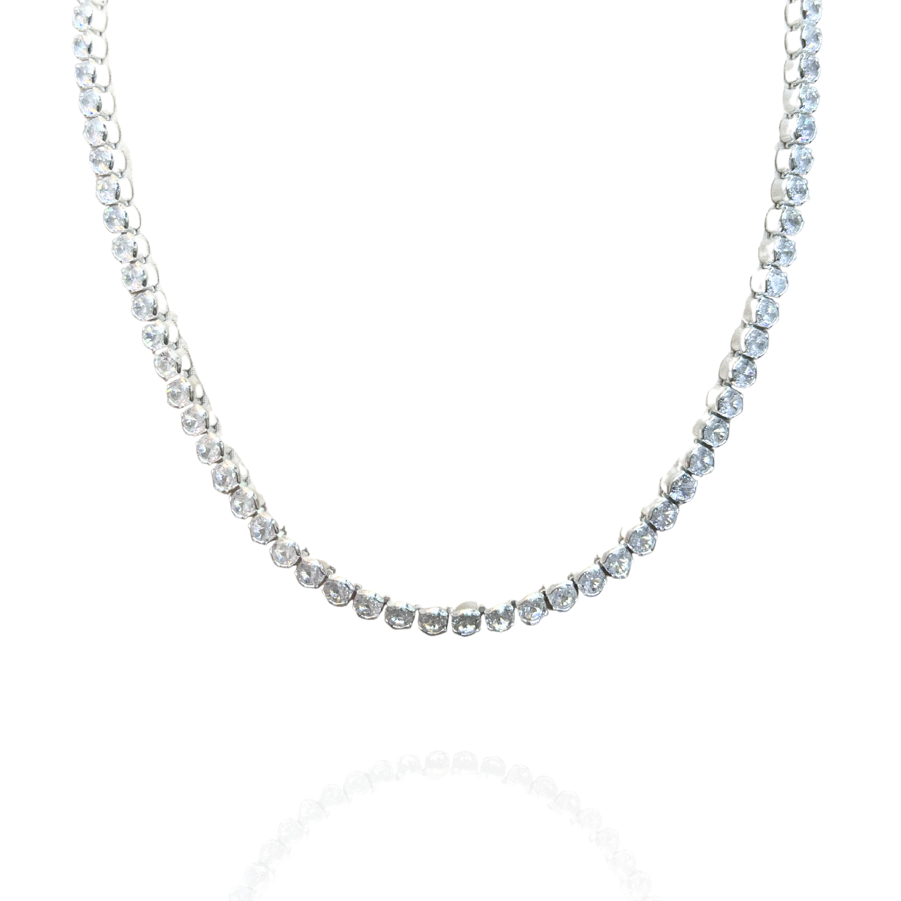 Colar Riviera Circular Cravejado - Folheado a prata