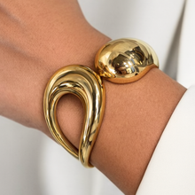 Bracelete elo dourado Vasado - Folheado