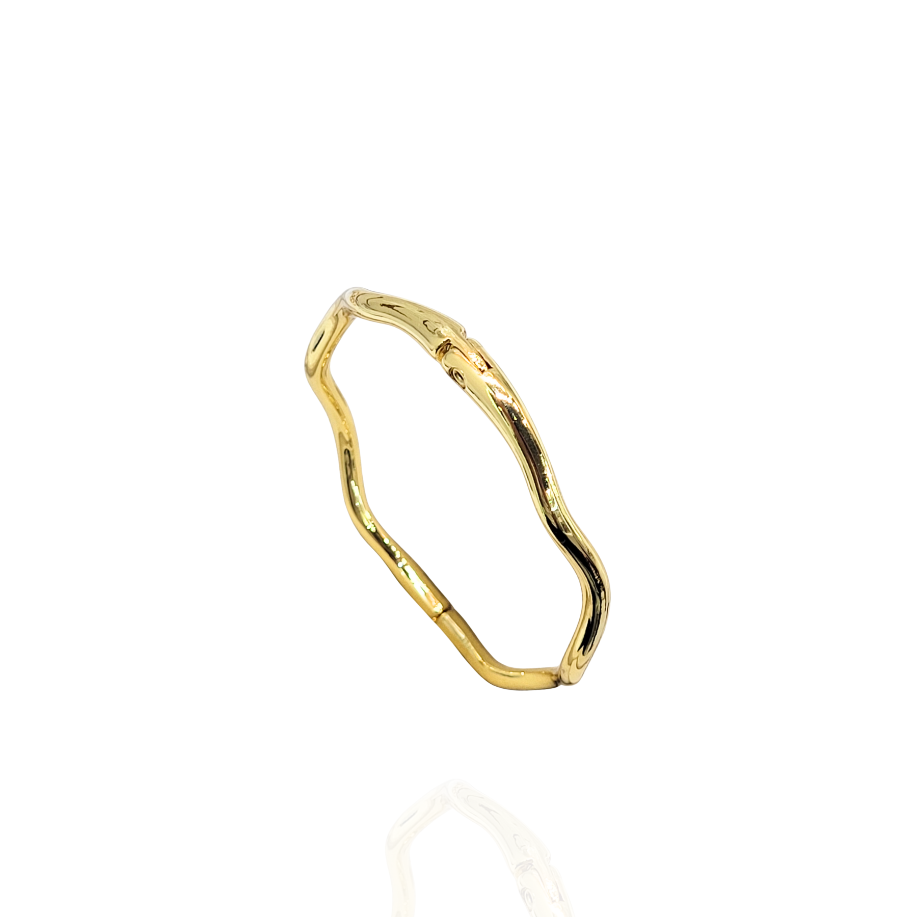 Bracelete Onda Dourado Semijoia