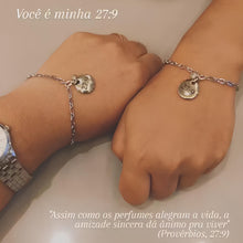 pulseira da amizade personalizada com salmos grifados a lazer semijoia