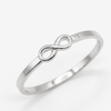 Bracelete com simbolo do infinito e ponto de luz prata - Semijoia