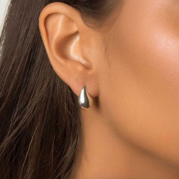 Brinco Gota Médio - Prata