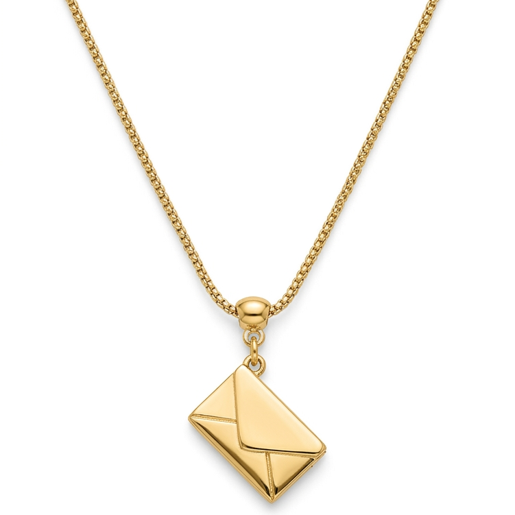 Colar Reliário Carta - Semijoia