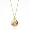 Colar com nome personalizado a laser dourado Semijoia