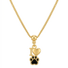 Colar Eu Amo Pets Dourado Semijoia