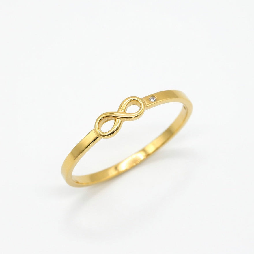 Bracelete com simbolo do infinito e ponto de luz dourado - Semijoia