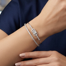 Bracelete Elo de Luz cravejado prata - Folheado