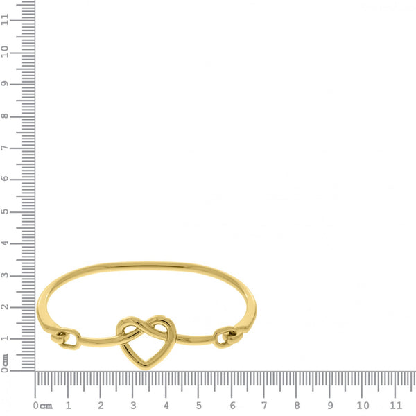 Bracelete Coração Vasado Dourado - Semijoia