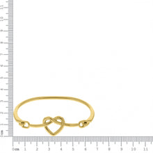 Bracelete Coração Vasado Dourado - Semijoia