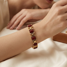 Pulseira Elos Marsala Dourada Semijoia