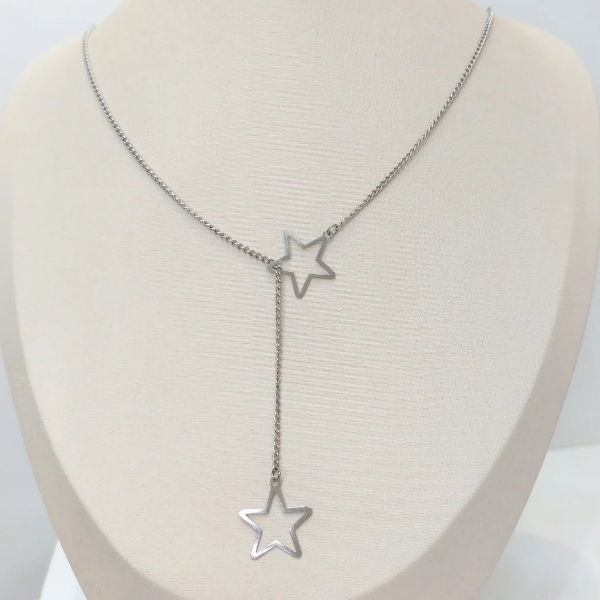 Colar Gravatinha Estrela – Aço Inoxidável