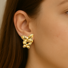 Brinco Borboleta Duo - Aço inoxidável