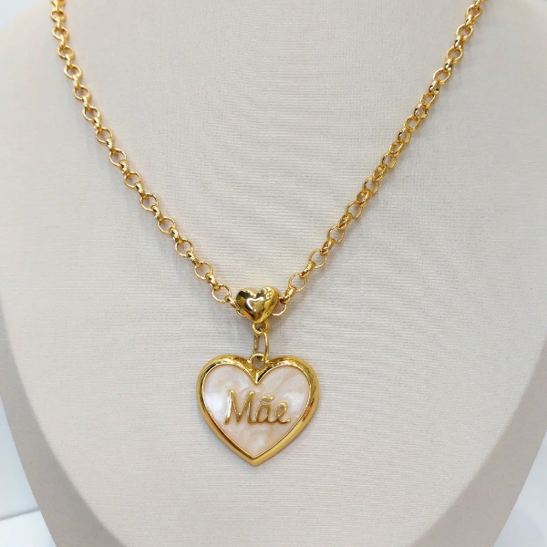 Colar Pingente Mãe - Semijoia