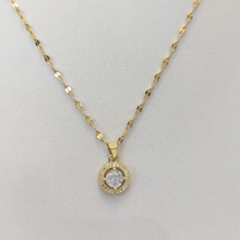 Colar Circular Cravejado – Aço Inoxidável