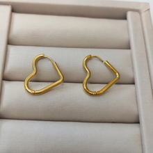 Brinco Argola Coração - Aço Inoxidável