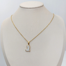 Colar Coração Cravejado - Aço inoxidável