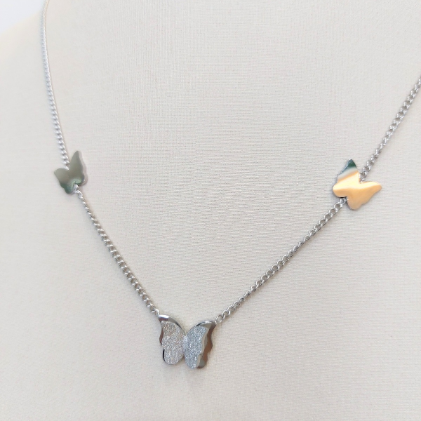 Choker Borboletas – Aço Inoxidável