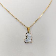 Colar Coração Cravejado - Aço inoxidável