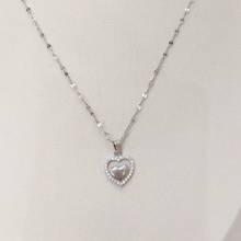 Colar Cravejado Coração Vasado – Aço Inoxidável