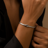 Bracelete Nó Prata Semijoia Design Moderno