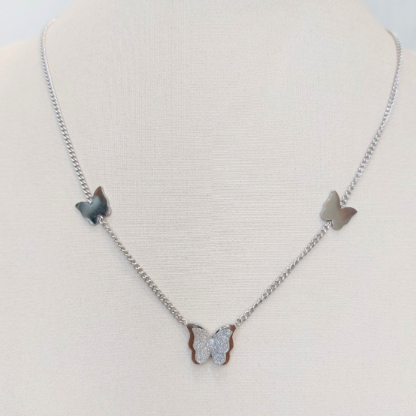 Choker Borboletas – Aço Inoxidável