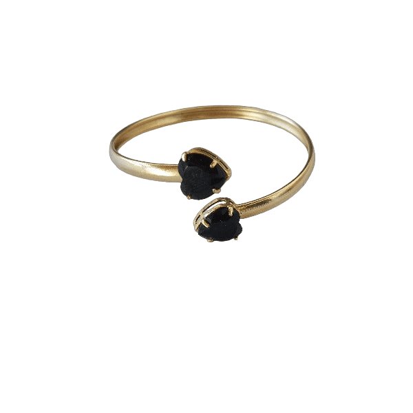 Bracelete Cristal Coração preto: Símbolo de Amor e Delicadeza - Amba Black
