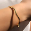Bracelete Onda Dourado - Semijoia