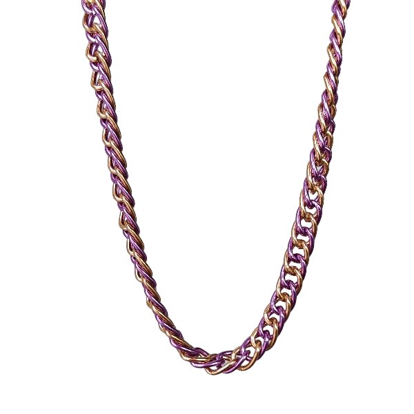 Corrente Candy Colors - Roxa com dourado